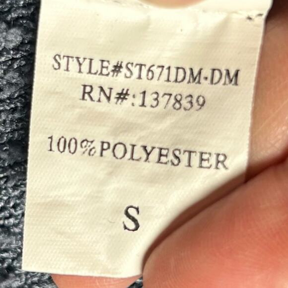 Evereve Navy Izzie Cardigan Nubby Open Front Long Sleeve Sweater Size Small - Picture 7 of 7